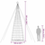 LED božićno drvce 1534 LED diode plave 500 cm