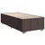 Vidaxl Box spring postelja z vzmetnico temno rjava 100x200 cm blago