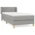 Vidaxl Box spring postelja z vzmetnico svetlo siva 90x190 cm blago
