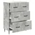 Ormar s ladicama Betonska siva 66 x 34,5 x 89,5 cm