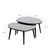 Hanah Home Set klub stolova, 2 komada Gusto Crno-Sivi