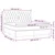 Vidaxl Box spring postelja z vzmetnico LED modra 160x200 cm blago