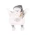 Doudou Darilni set Plišasti crkljivček medvedek s kapico siv 25 cm