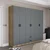 Hanah Home Garderober Yaman Luna-Fel 1600-65, 180x190x45 cm, Sivi