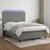 Vidaxl Box spring postelja z vzmetnico LED temno siva 140x200 cm blago