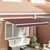 Vidaxl Retraktilna tenda Rjava 350 x 200 cm blago