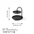 Aberto Design Stalak za nakit 20x21cm, Crni