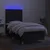 Vidaxl Box spring postelja z vzmetnico LED črna 90x200 cm blago