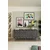 Hanah Home komoda Moka 180, 180 cm, antracit / srebrna
