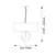 Endon 95223 - Luster na lancu 5xE27/10W/230V, prečnik 70 cm, plava/siva
