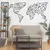 WallXpert metalni zidni ukras 5212, geometrijska linijska mapa sveta, 120 x 63 cm, crni