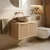 Kopalniška omarica pod umivalnikom Rea Core 60cm Beige
