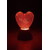 Rabalux Dečija gliter lampa Heart, RGB, Bela