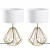 Opviq Set Stonih lampi Diamond-S-711, 25x25x43 cm, IP20, 2 komada, Zlatno-bele boje