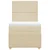 Vidaxl Box spring postelja z vzmetnico krem 80x200 cm blago