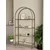 Hanah Home Linda polica za knjige 80 × 172 × 30 cm, antik / providno staklo