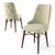 Hanah Home Set stolica Pare, 46x94x46 cm, 4 komada, Krem-braon