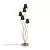 Opviq Podna lampa Bonibon-13242, 44 x 44 x 160 cm 5 x E14, Zlatne boje