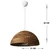 Opviq luster Calotte, 1 × E27, svetlobraon