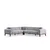 Atelier del Sofa Ugaona garnitura Athena L2-C-3R, 260x300 cm, Svetlo-siva