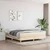 Vidaxl Box spring postelja z vzmetnico krem 180x200 cm blago
