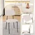 Costway Set 4 jedilnih stolov bela