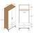 Hanah home Ormar Kumsal T 80x47,5x201,4cm Orah
