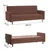 Atelier del Sofa Trosed na razvlačenje Hiko Braon