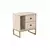 Hanah Home Noćni ormarić Glimmer, 45.2 x 50 x 29.5 cm, Krem