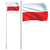 Poljska zastava i jarbol 6,08 m aluminijska