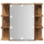 Ormar s ogledalom i LED-om Staro drvo 70x16,5x60 cm