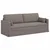 Sofa Sivo-smeđa 198 x 78 x 80 cm tkanina
