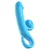 SuperLove Double Lust Snail Realistic Vibrator Turquoise