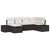 Sjedeća garnitura za vrt s jastukom 6 pcs Crna poliratan
