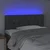 Vidaxl vidaXL Vzglavje postelje z LED diodo temno sivo 90x7x78/88 cm blago