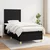 Vidaxl Box spring postelja z vzmetnico črna 100x200 cm blago