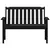 Vrtna klupa Crna 120 x 59 x 88 cm HDPE