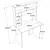 Hanah home Radni sto 90x148,6x51,6cm Bež-Antracit