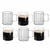 shumee Rebrasta skodelica 150 ml, komplet 6 kosov