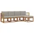 Set vanjskih sofa s jastukom 5 pcs Prirodna i svijetlo siva