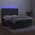 Vidaxl Box spring postelja z vzmetnico LED temno siva 140x200 cm žamet