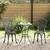 Vidaxl Vrtnik Bistro Set 3 szt. Črna Aluminij