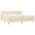 Vidaxl Box spring postelja z vzmetnico krem 200x200 cm blago