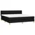 Vidaxl Box spring postelja z vzmetnico črna 160x200 cm blago