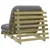Futon na razvlačenje s madracem 80 x 206 x 11 cm od borovine