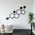 WallXpert metalni zidni ukras 5238, strukturna formula molekula testosterona, 75 x 52 cm, crni