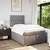 Vidaxl Box spring postelja z vzmetnico taupe 120x200 cm blago