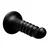 b-Vibe Krush Curved & Ribbed Dildo with Suction Cup 9.5 Black