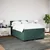 Vidaxl Box spring postelja z vzmetnico temno zelena 160x200 cm žamet
