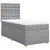 Vidaxl Box spring postelja z vzmetnico svetlo siv 100x200 cm blago
